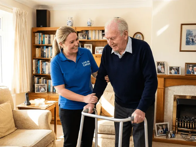 Person receiving dementia support at home
